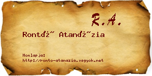 Rontó Atanázia névjegykártya